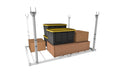 Stationary Ceiling Storage Platform - 600 lbs Capacity, 20-40” Drop (4x8 ft)