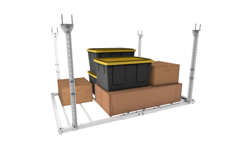 4 X8 Ceiling Storage Platform 20" -40" Drop – Stationary Rack, 600lbs Capacity