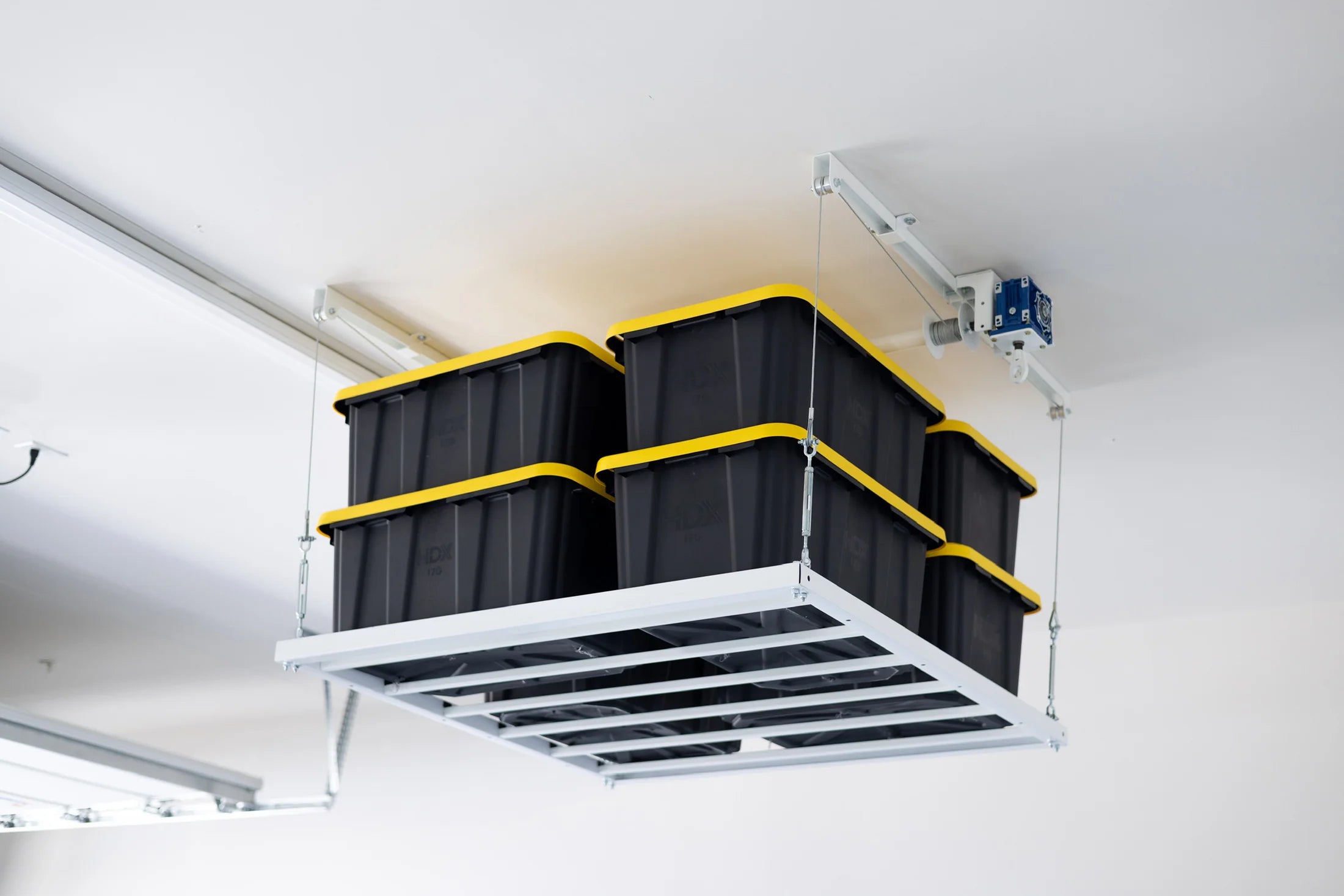 4'X4' Smart Ceiling Storage Platform -Motorized Hoist , 400lb Capacity