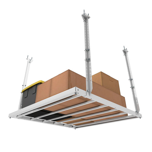 4 X4' Ceiling Storage Platform 20" -40" Drop– Stationary Rack, 400 lbs Capacity