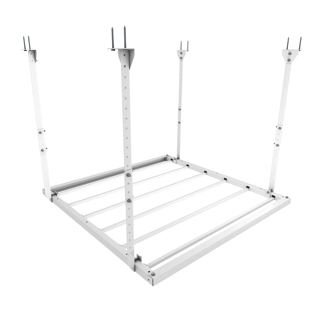 4 X4' Ceiling Storage Platform 20" -40" Drop– Stationary Rack, 400 lbs Capacity