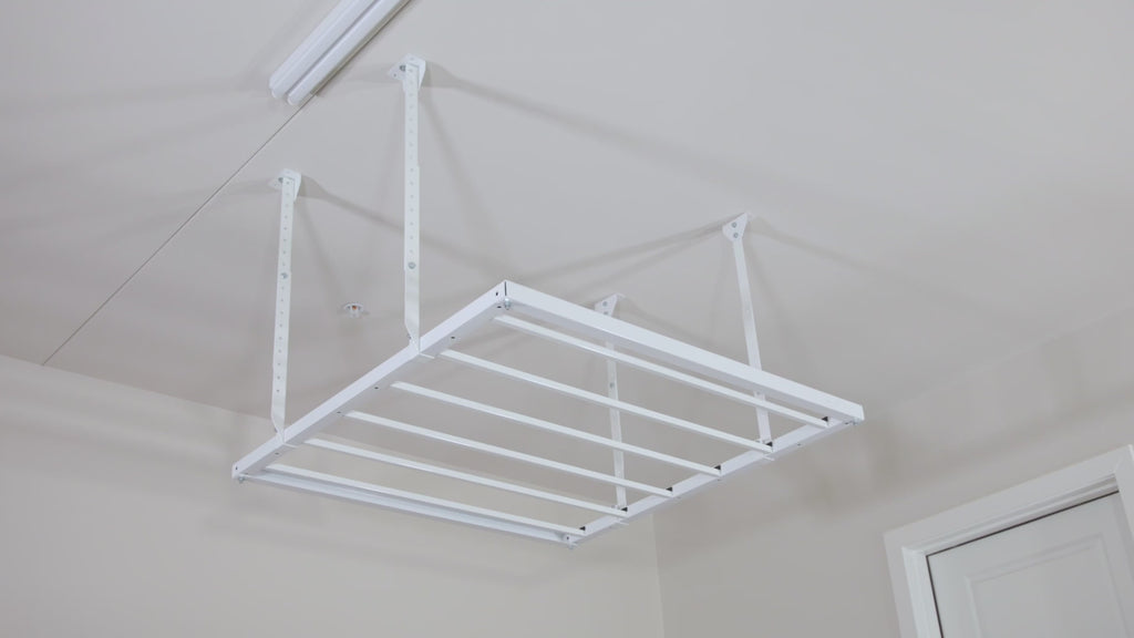 4 X4' Ceiling Storage Platform 20" -40" Drop– Stationary Rack, 400 lbs Capacity