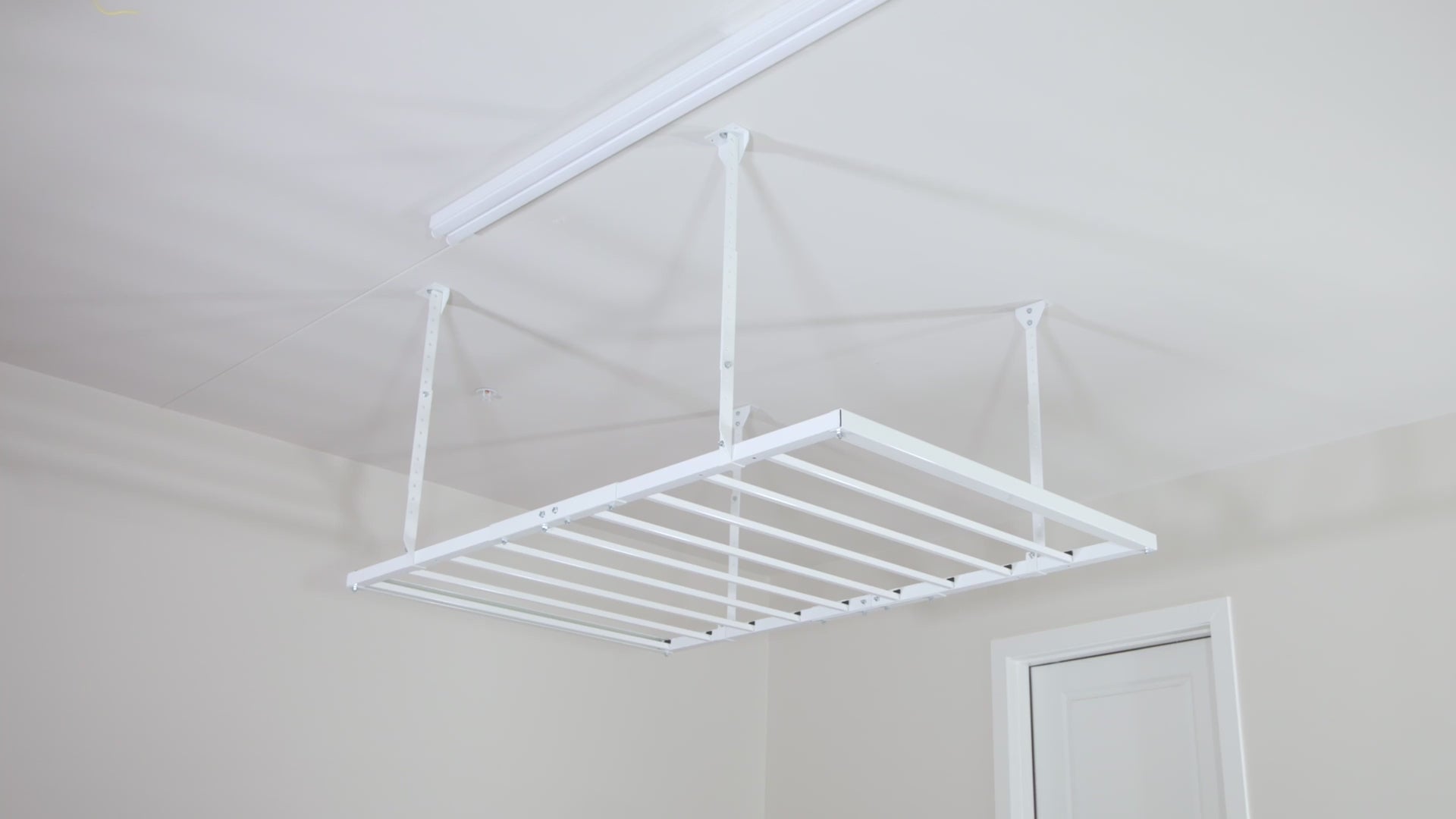 4 X8 Ceiling Storage Platform 20" -40" Drop – Stationary Rack, 600lbs Capacity