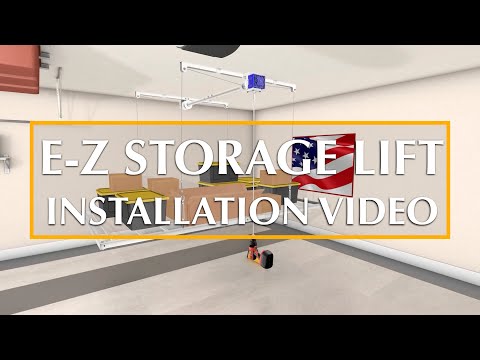 4'X4' Smart Ceiling Storage Platform -Motorized Hoist , 400lb Capacity